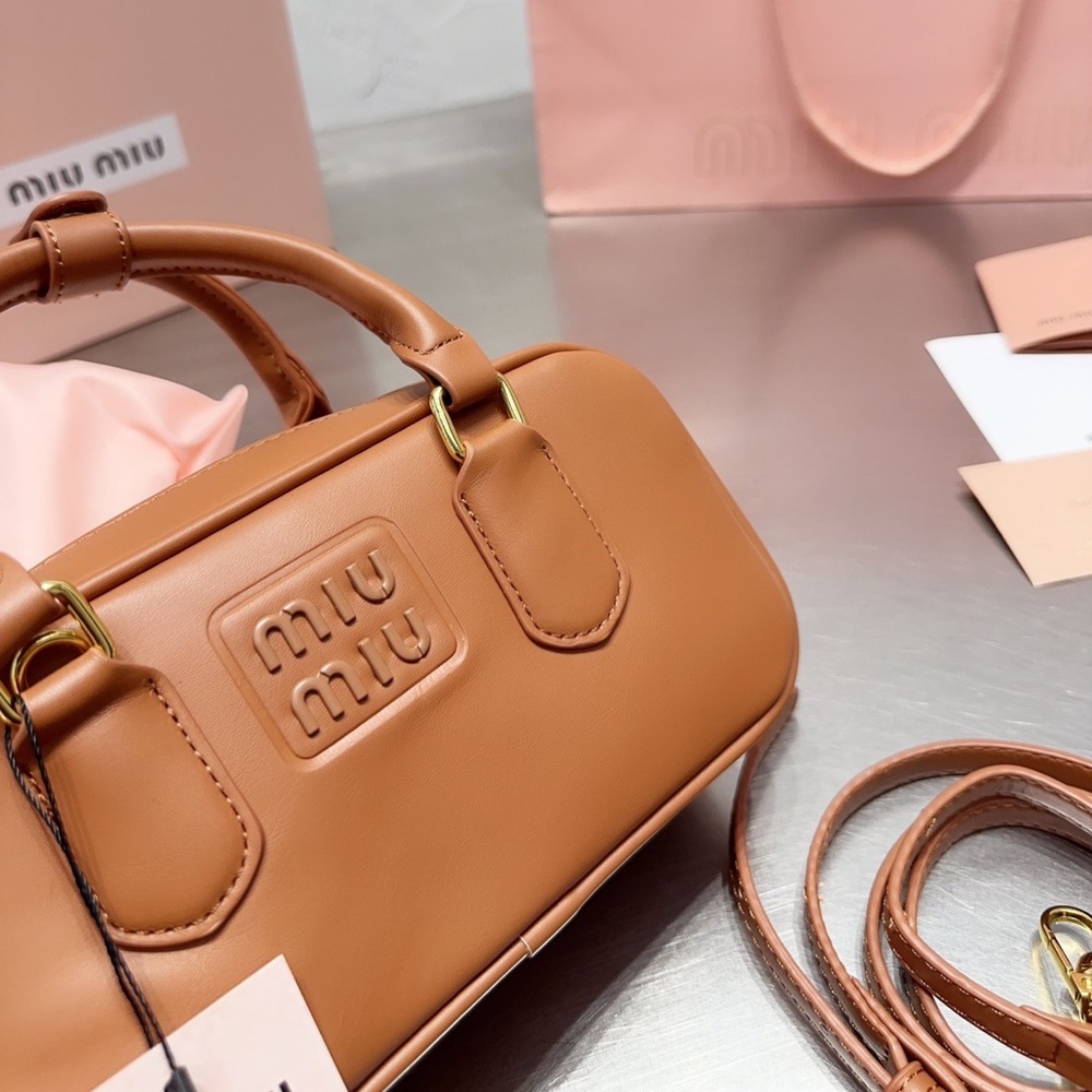 Miu Miu Cognac Brown Mini Top-Handle - Picture 3 of 8